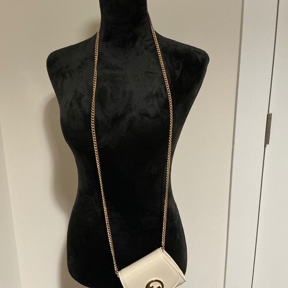 NWOT Gucci Blondie GG Wallet On Chain Crossbody Bag - Ivory - Picture 1 of 14